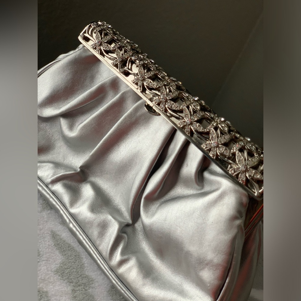 Silver Bejeweled Purse